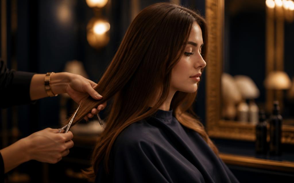 Hair cutting salon session