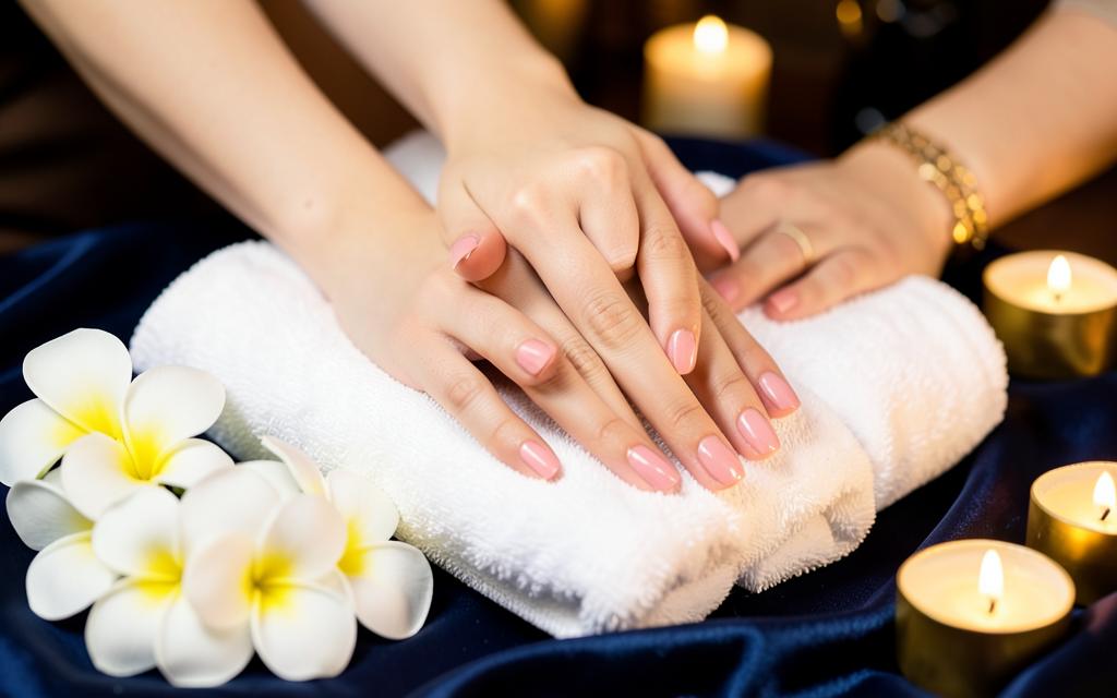 Luxury manicure and pedicure spa treatment