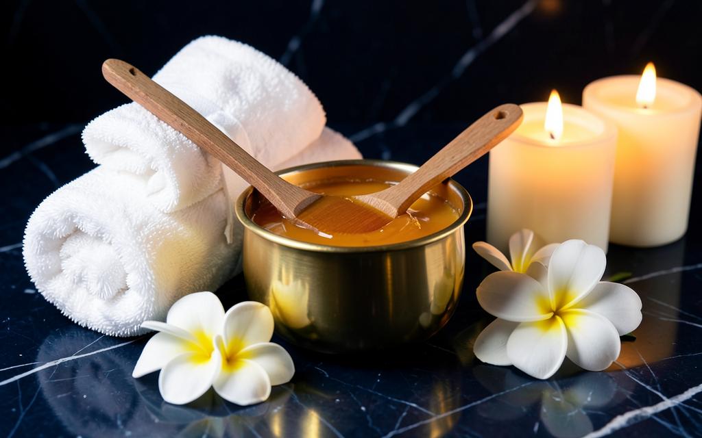 Warm wax spa setup